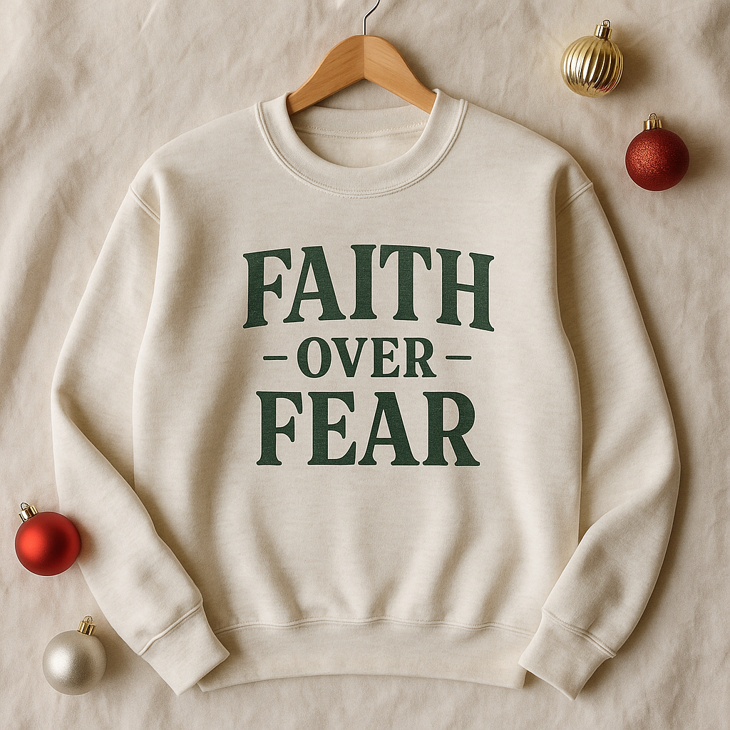 Travel Essentials Sweatshirt, " Faith Over Fear