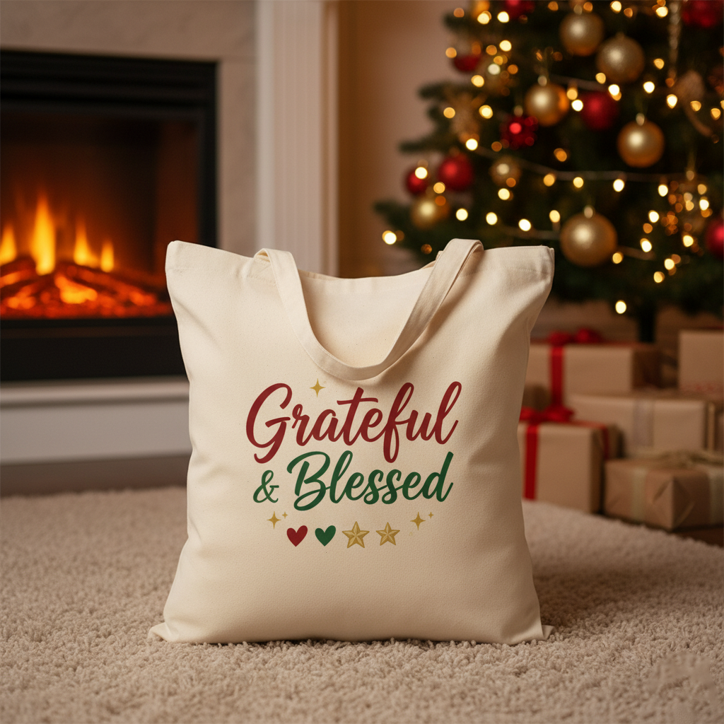 Pick up your Gratetful and Blessed Carrying Tote Bag