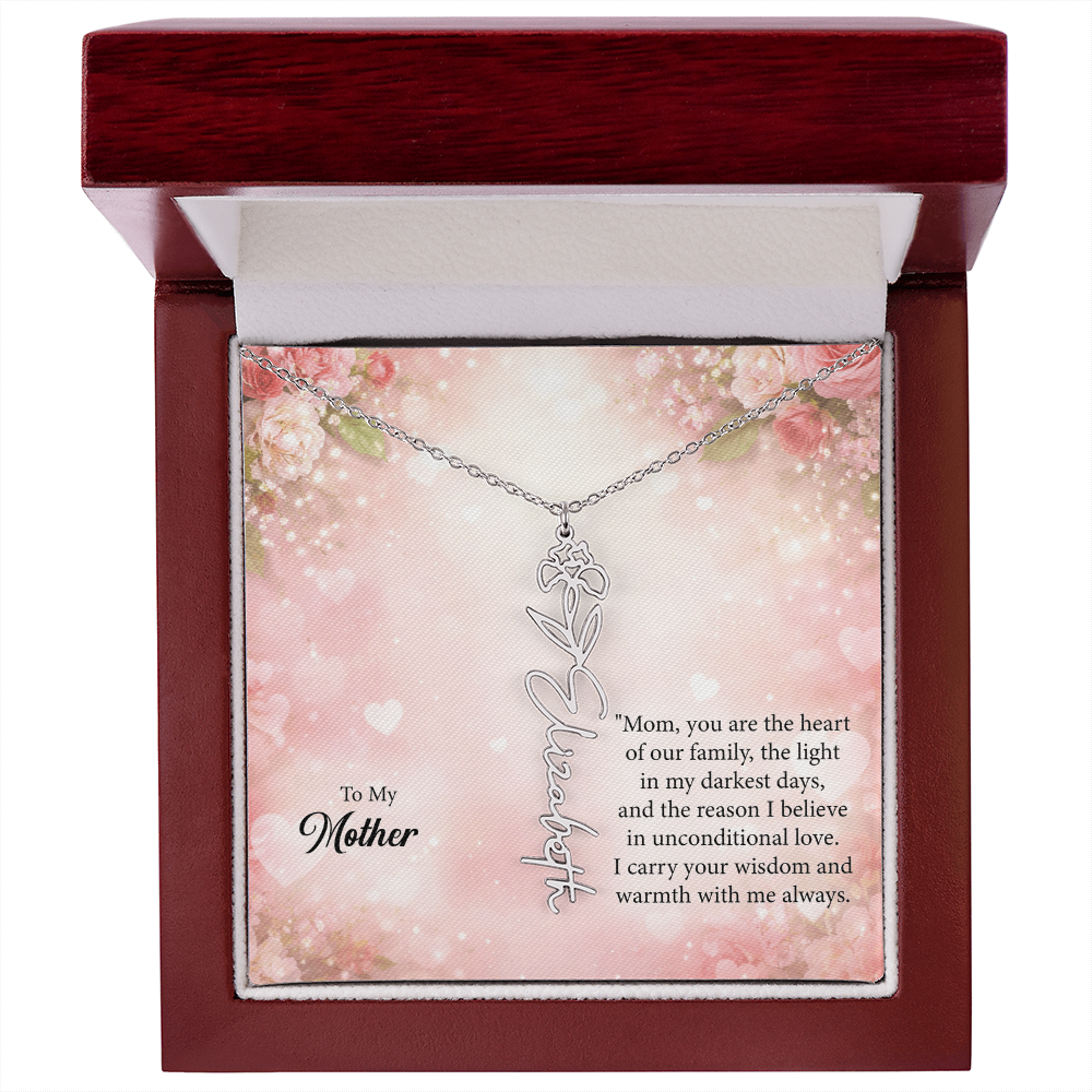 Flower Name Necklace