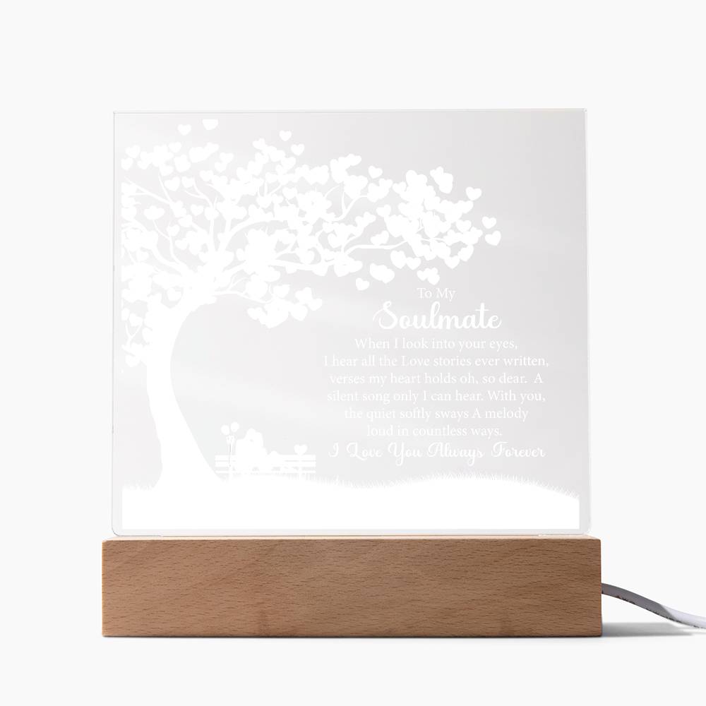 Soulmate, LED Acrylic Square Plaque