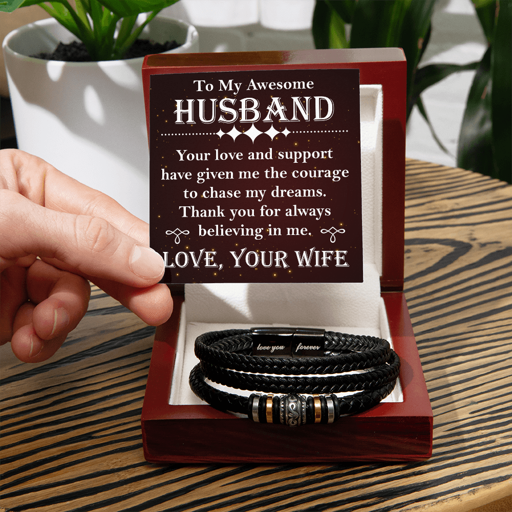 To My Husband, Love You Forever Bracelet
