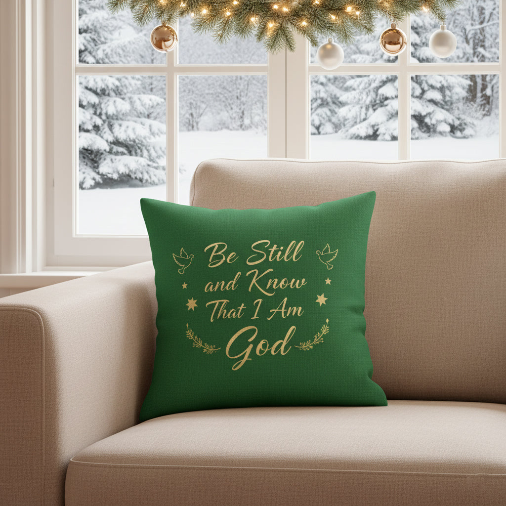 Our Classic Message Pillows  " Be Still Know That I Am God "
