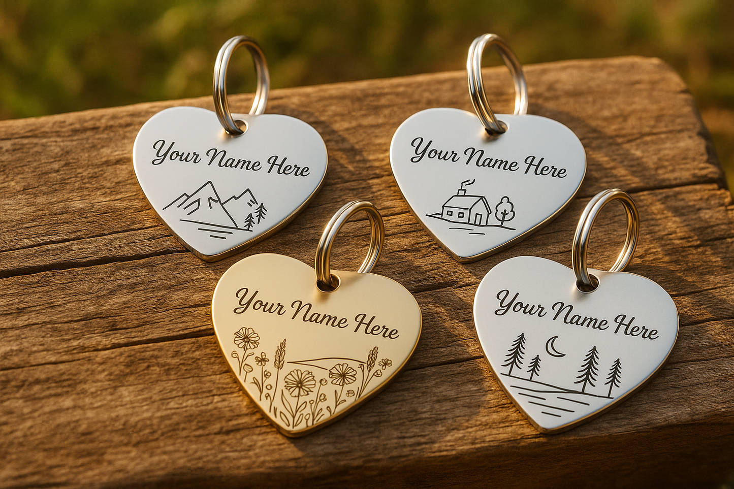 Personalize Your " Heart Necklace or Key Chain "