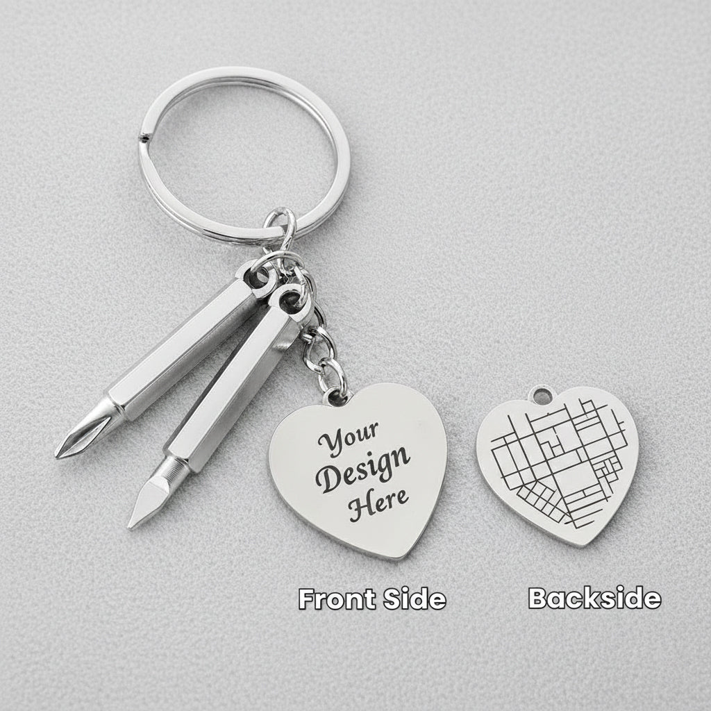 Screwdriver Keychain With A "Map"