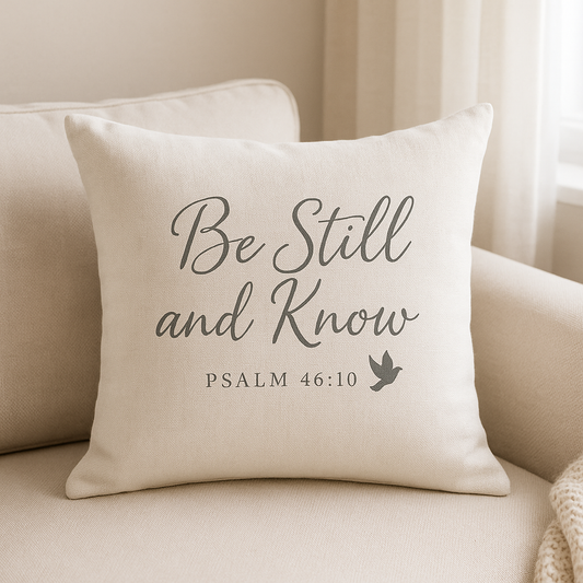 Your Lovely Home Accent Pillow  " Be Still And Know"