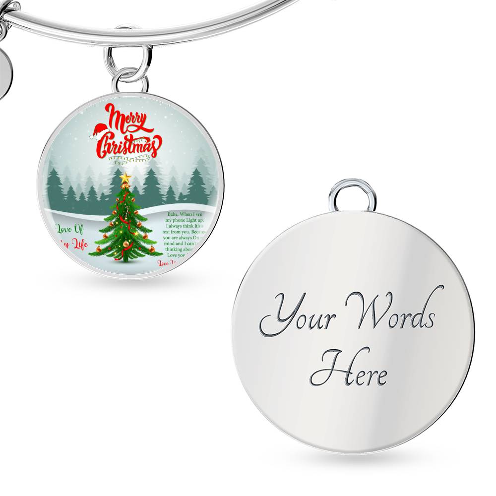 Luxury Circle Bangle ||  Chrsitmas theme message card for Love Of My Love.