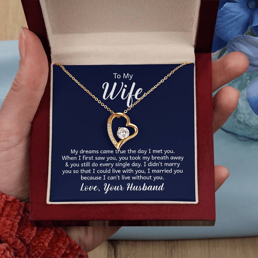 Forever Love Necklace With Message Card