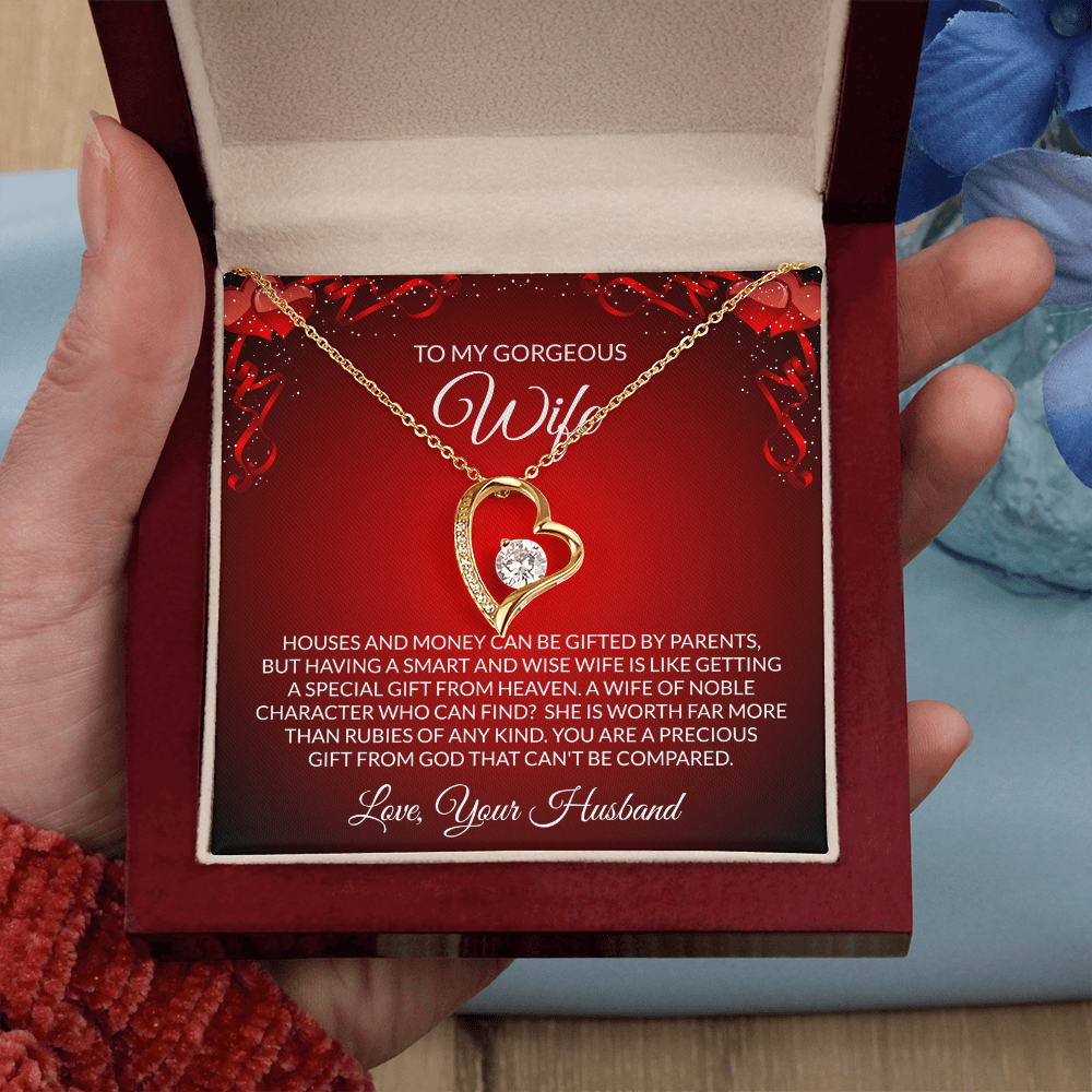 To My Gorgeous Wife, Forever Love Necklace