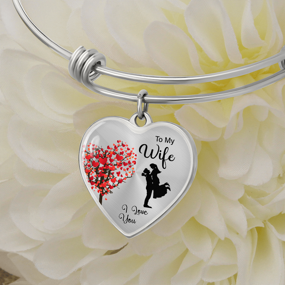To My Wife, Our Lovely  Heart Pendant