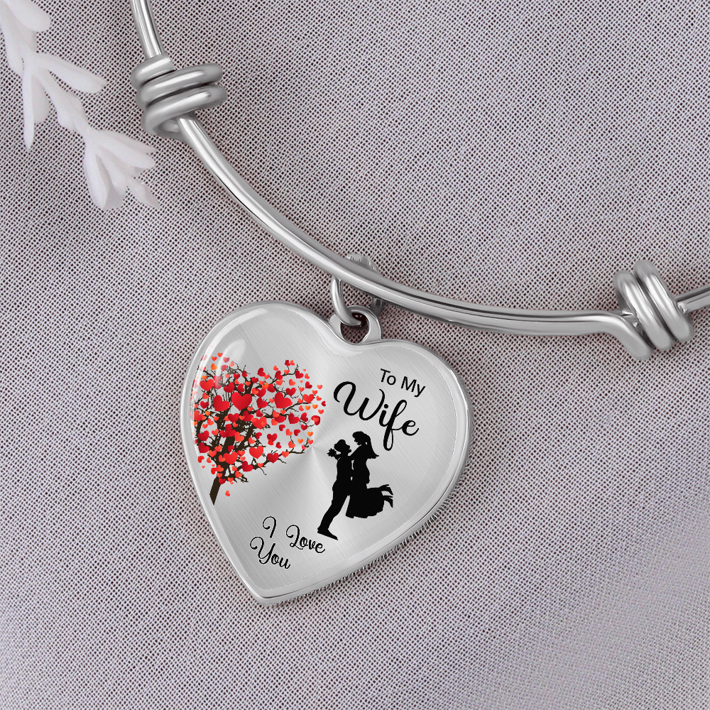 To My Wife, Our Lovely  Heart Pendant