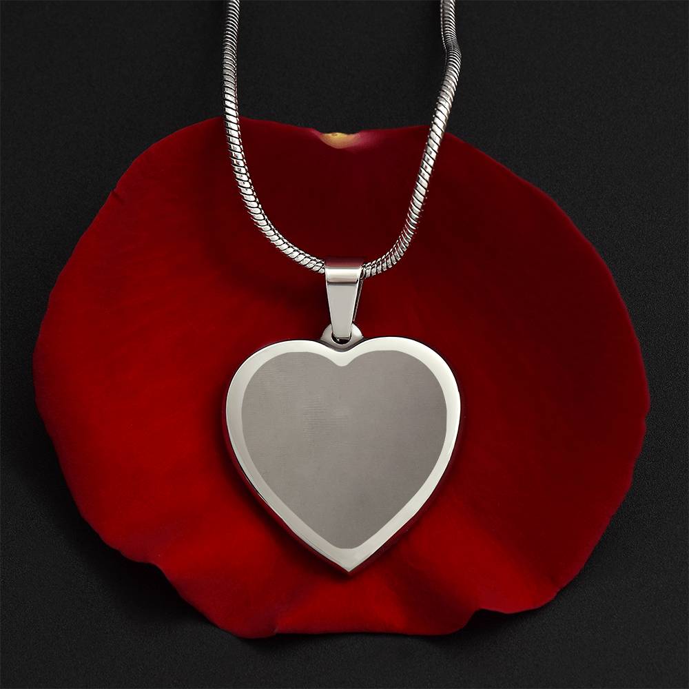 To A Loved One - Engraved Heart Necklace