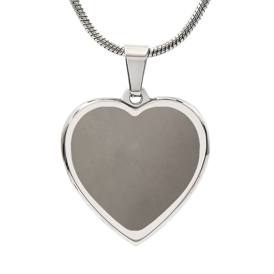 To A Loved One - Engraved Heart Necklace