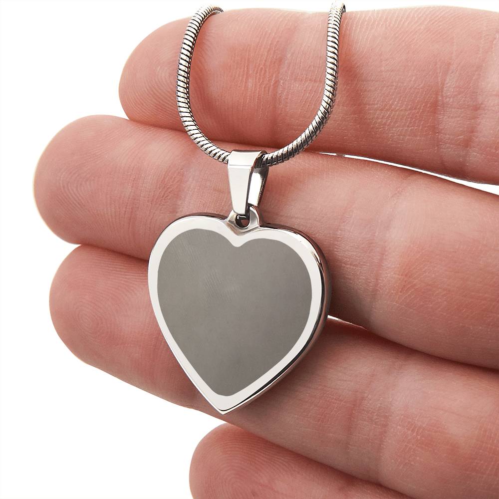 To A Loved One - Engraved Heart Necklace