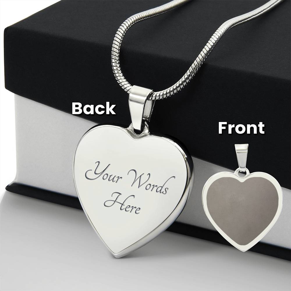 To A Loved One - Engraved Heart Necklace