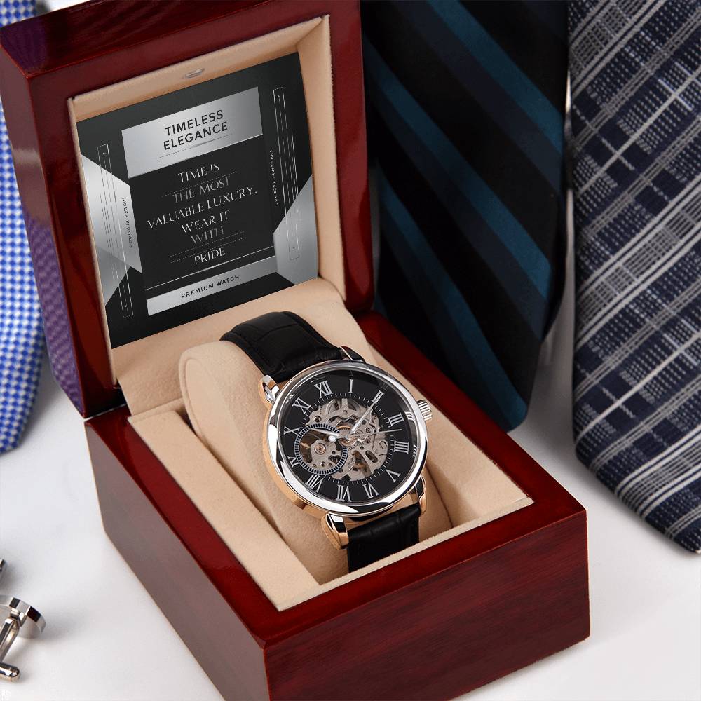 Men's Openwork Watch - A Timeless Blend of Classic and Modern Style