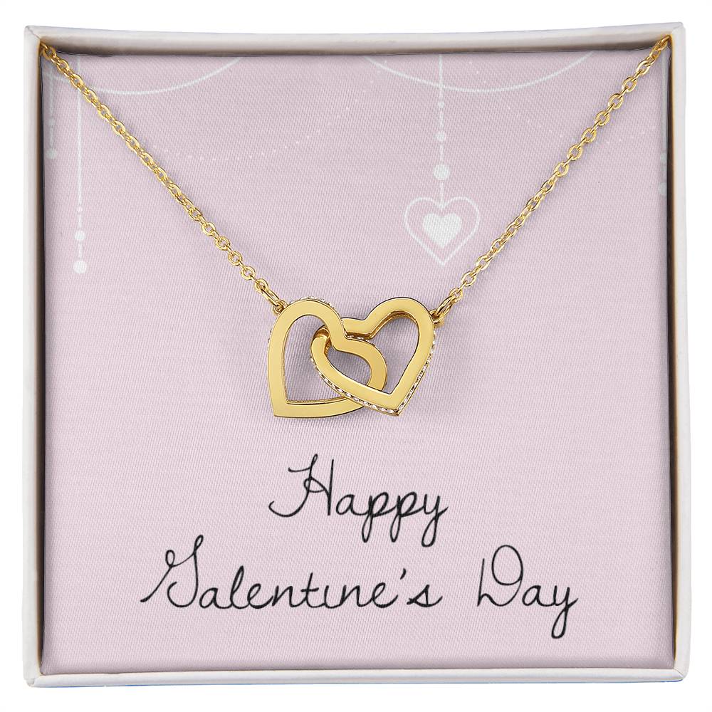 Valentine Interlocking Hearts Necklace for Lovers