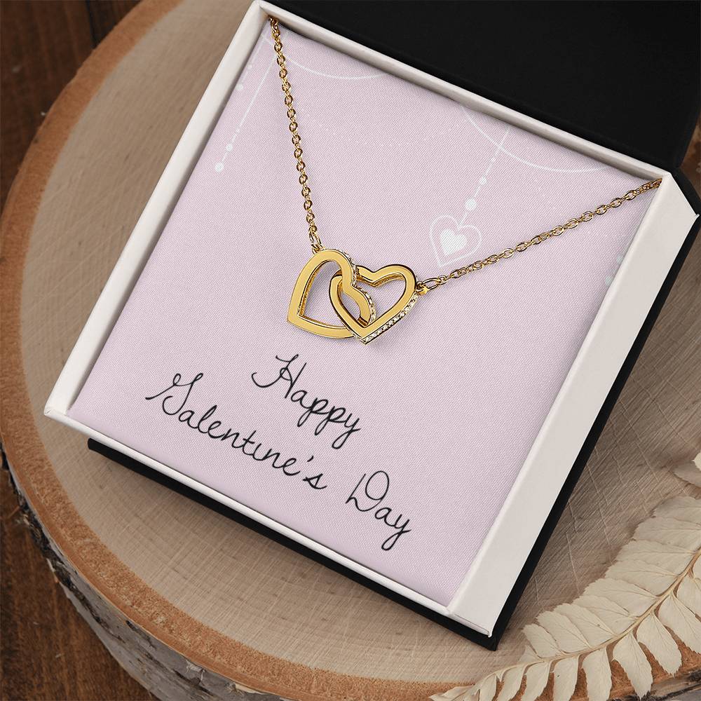 Valentine Interlocking Hearts Necklace for Lovers
