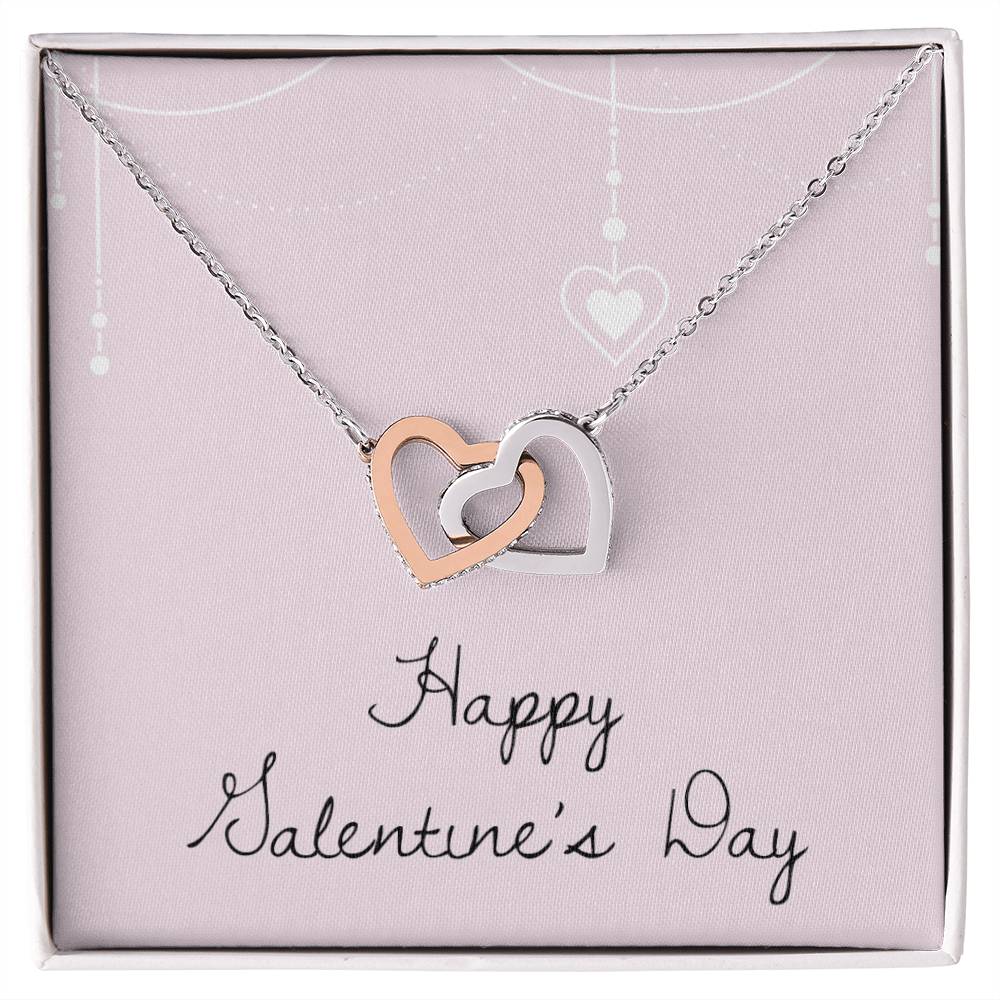 Valentine Interlocking Hearts Necklace for Lovers