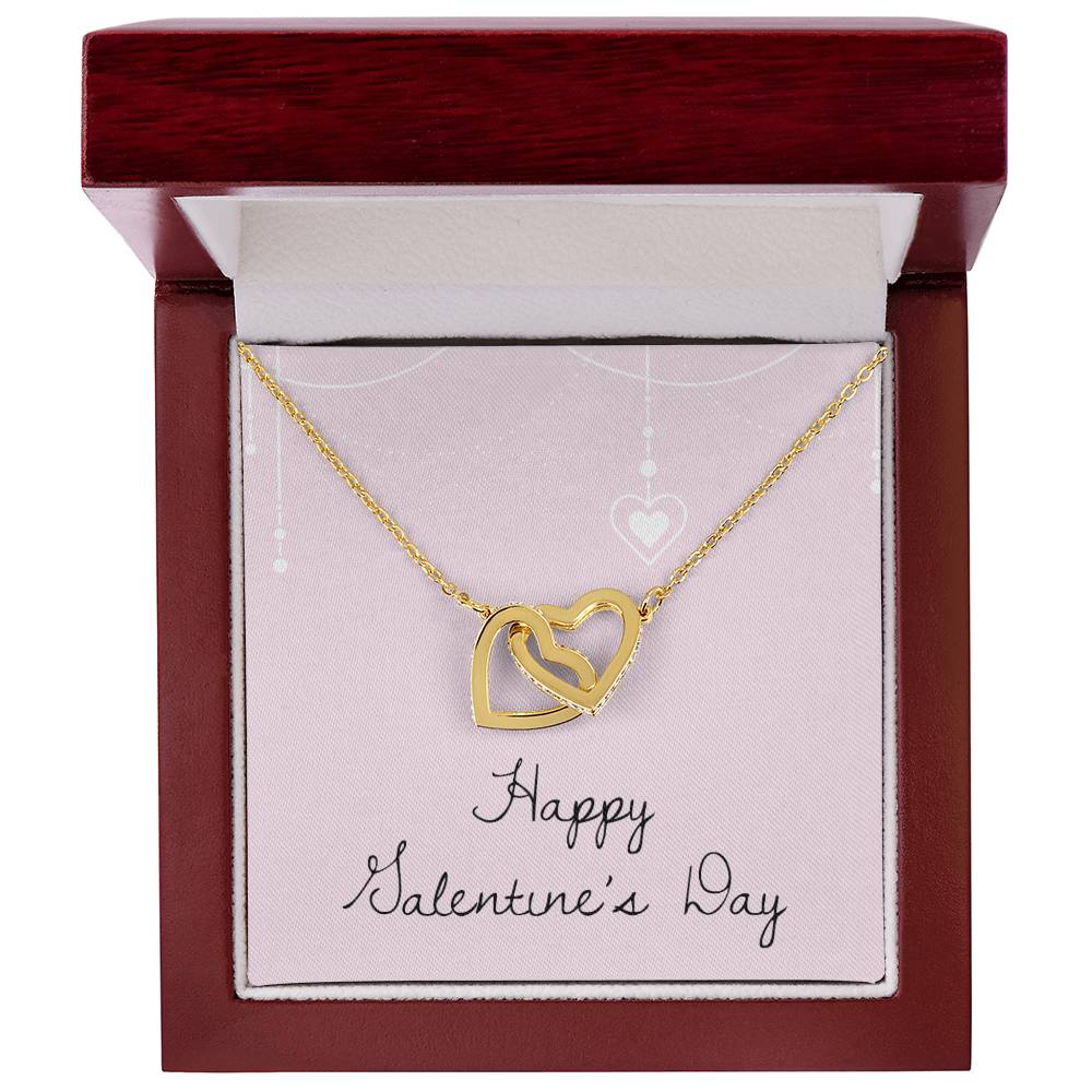 Valentine Interlocking Hearts Necklace for Lovers