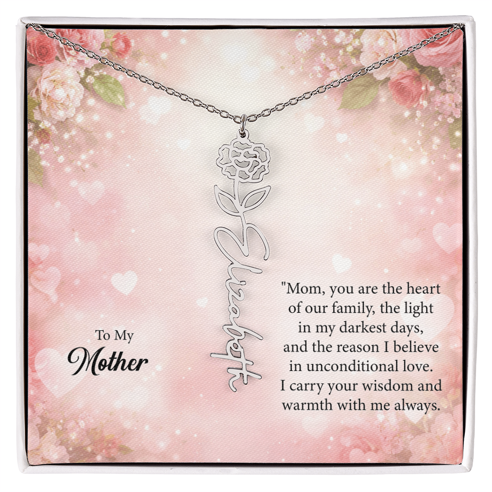 Flower Name Necklace