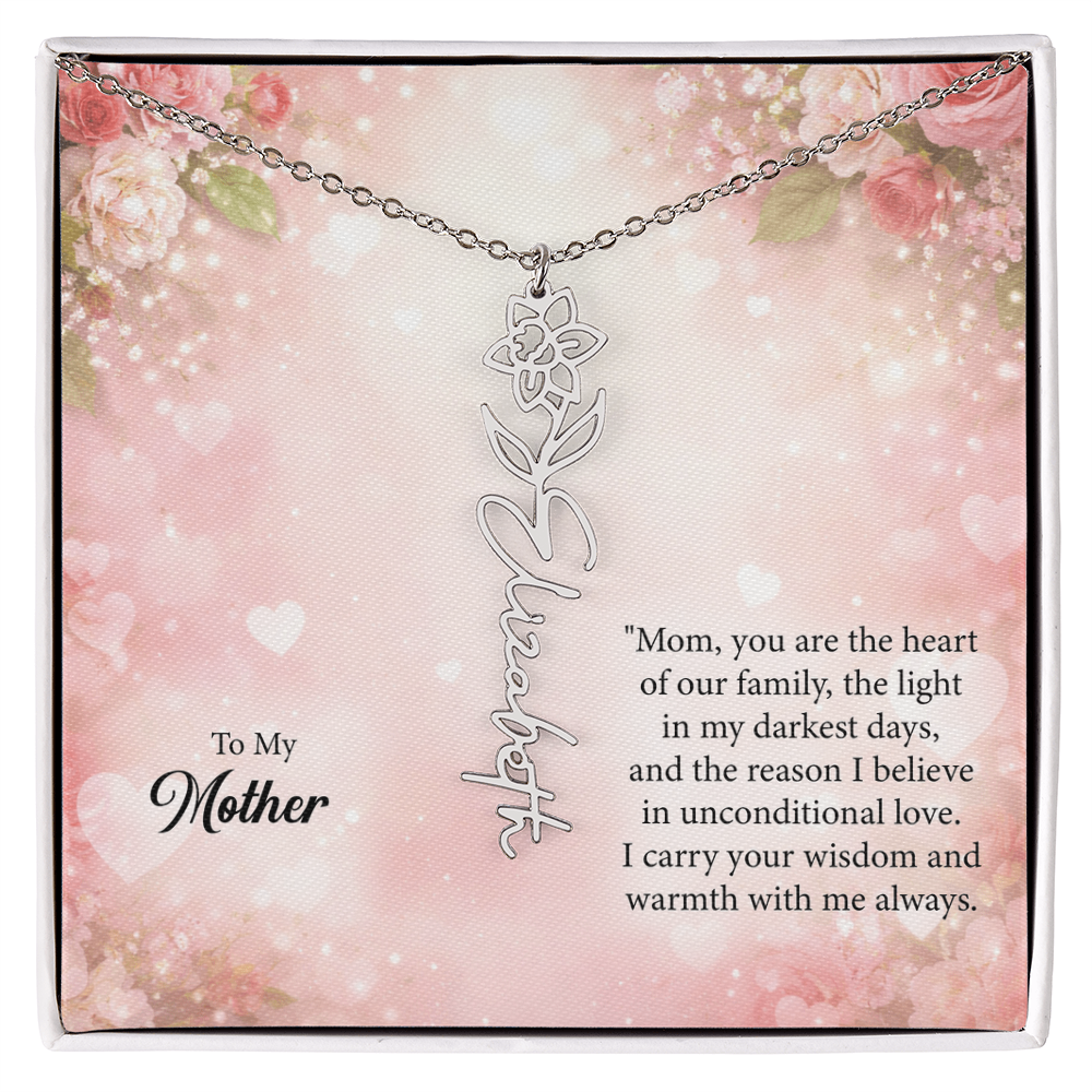 Flower Name Necklace