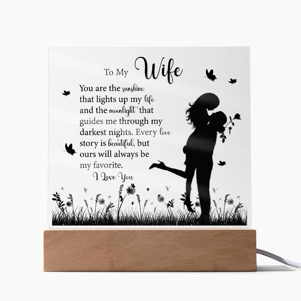 To My Wife, Acrylic Square Plaque