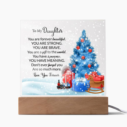 printed square acrylic plaque merry christmas