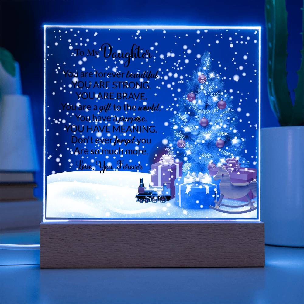 printed square acrylic plaque merry christmas