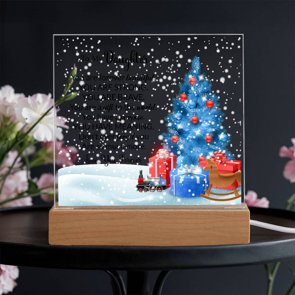 printed square acrylic plaque merry christmas