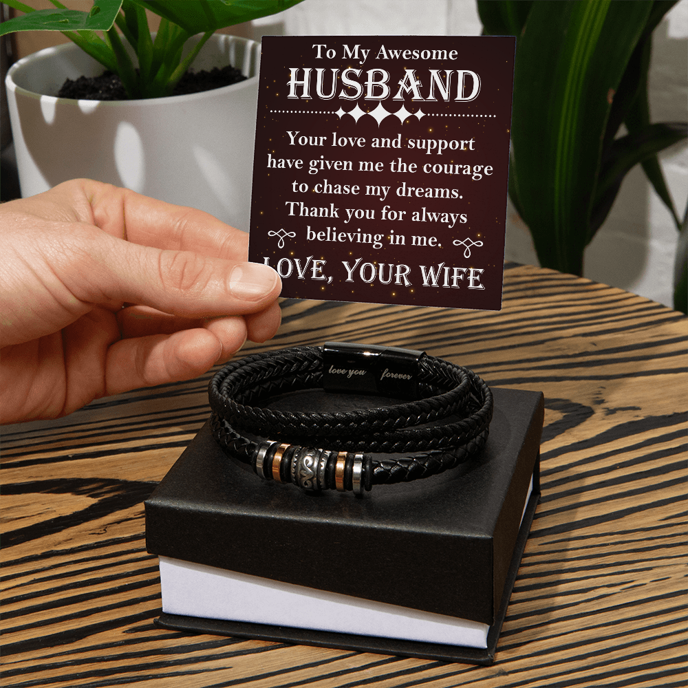 To My Husband, Love You Forever Bracelet