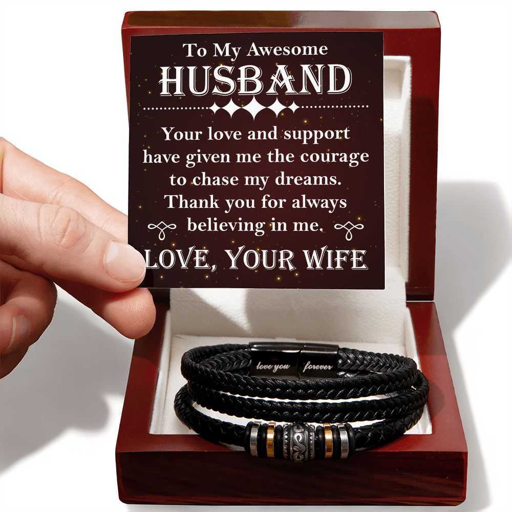 To My Husband, Love You Forever Bracelet