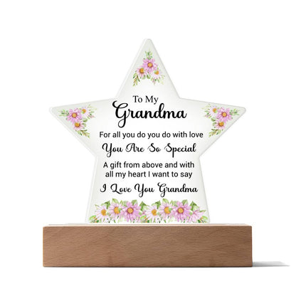 Printed Star Acrylic Plaque