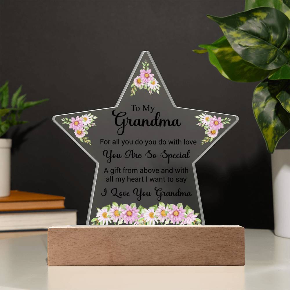 Printed Star Acrylic Plaque