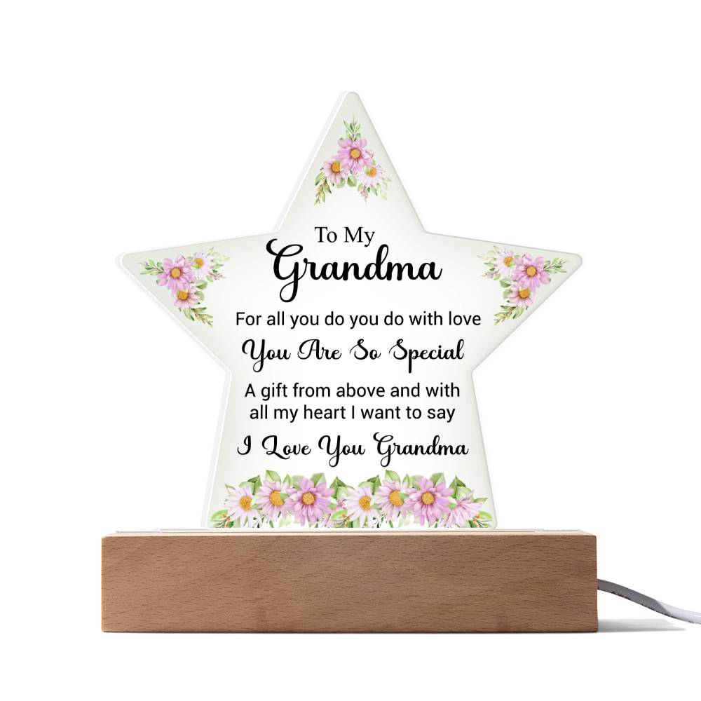 Printed Star Acrylic Plaque