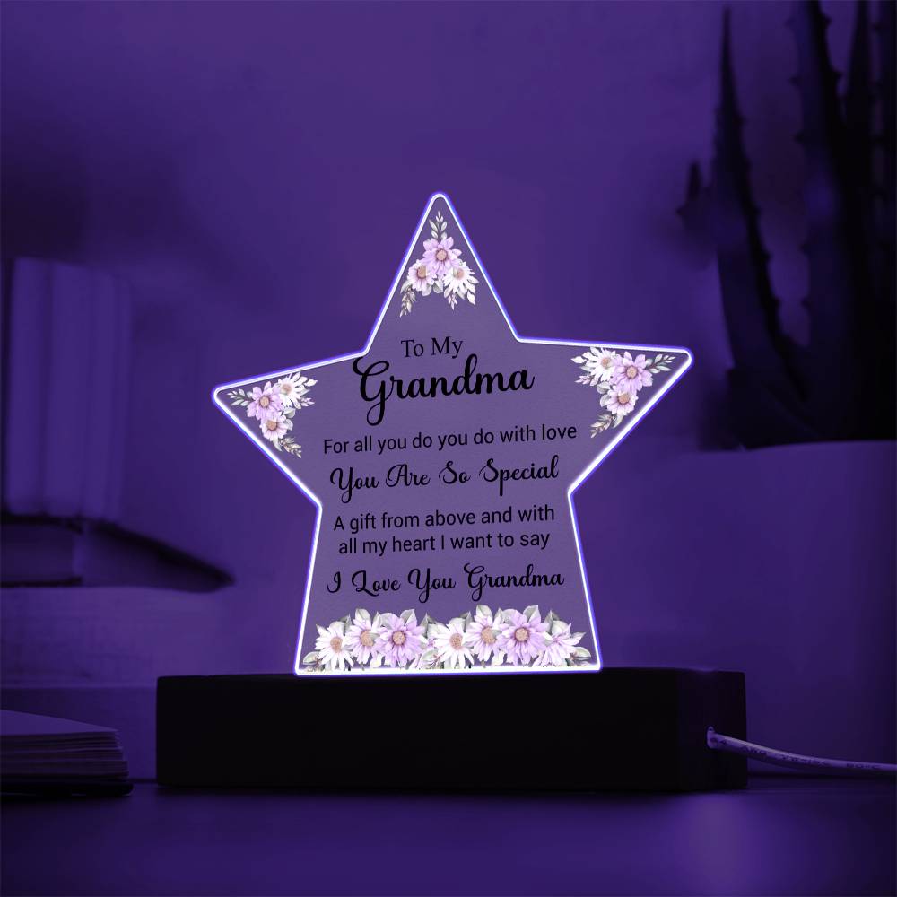 Printed Star Acrylic Plaque