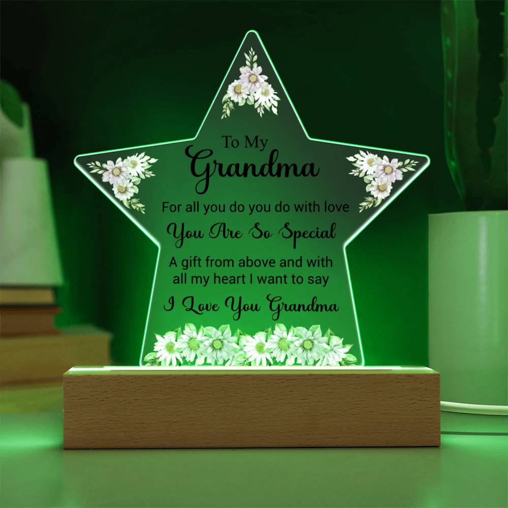 Printed Star Acrylic Plaque