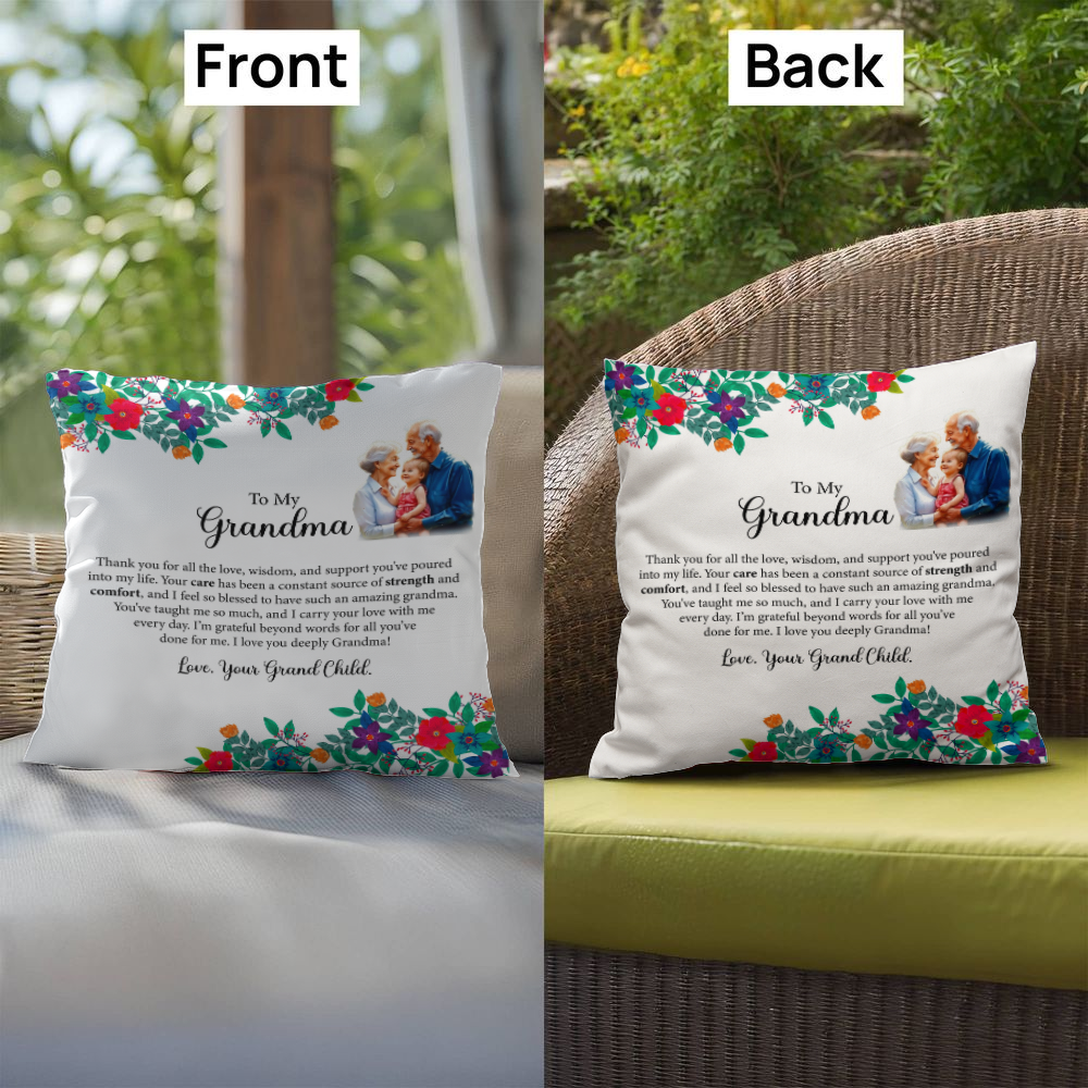 To My Grandparents - Indoor Outdoor Pillow - In Various Sizes