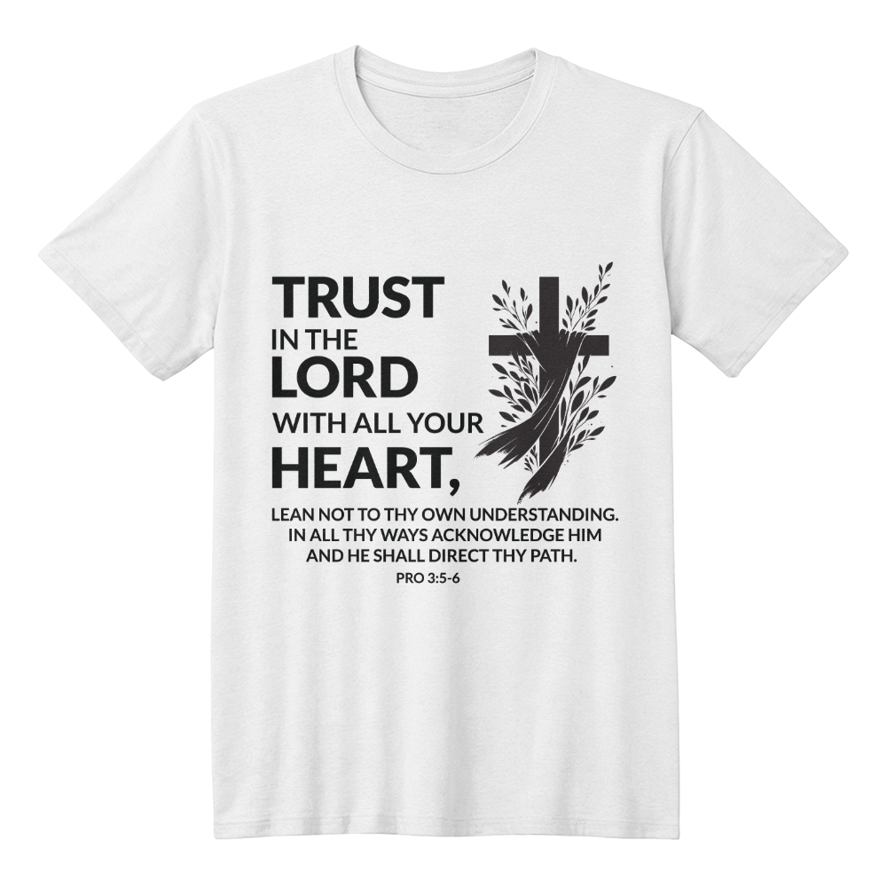 Trust the Lord, Bella + Canvas 3001 Unisex T-Shirt Front Print