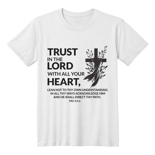 Trust the Lord, Bella + Canvas 3001 Unisex T-Shirt Front Print