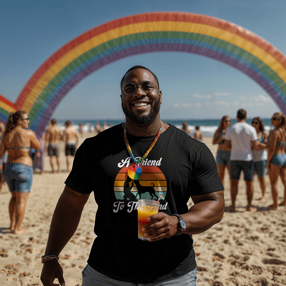 A Friend To The End, Bella + Canvas 3001 Unisex T-Shirt Front Print