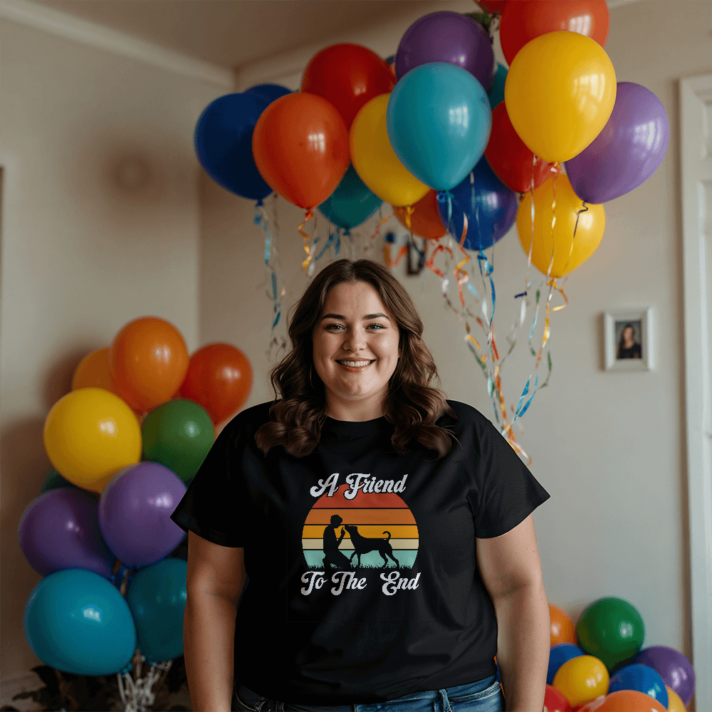 A Friend To The End, Bella + Canvas 3001 Unisex T-Shirt Front Print