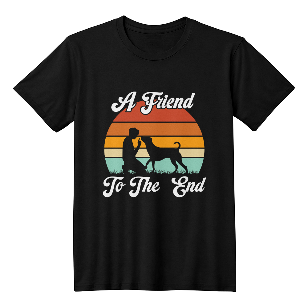 A Friend To The End, Bella + Canvas 3001 Unisex T-Shirt Front Print