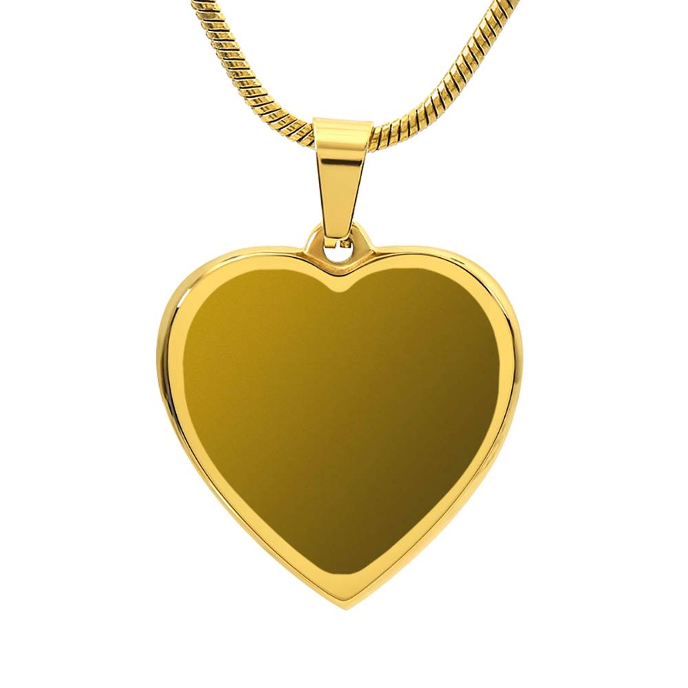 To A Loved One - Engraved Heart Necklace