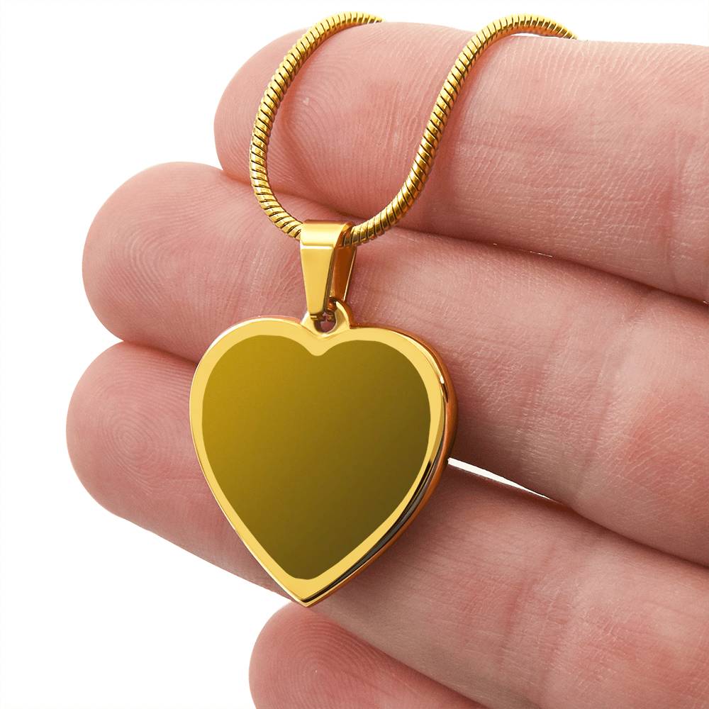 To A Loved One - Engraved Heart Necklace