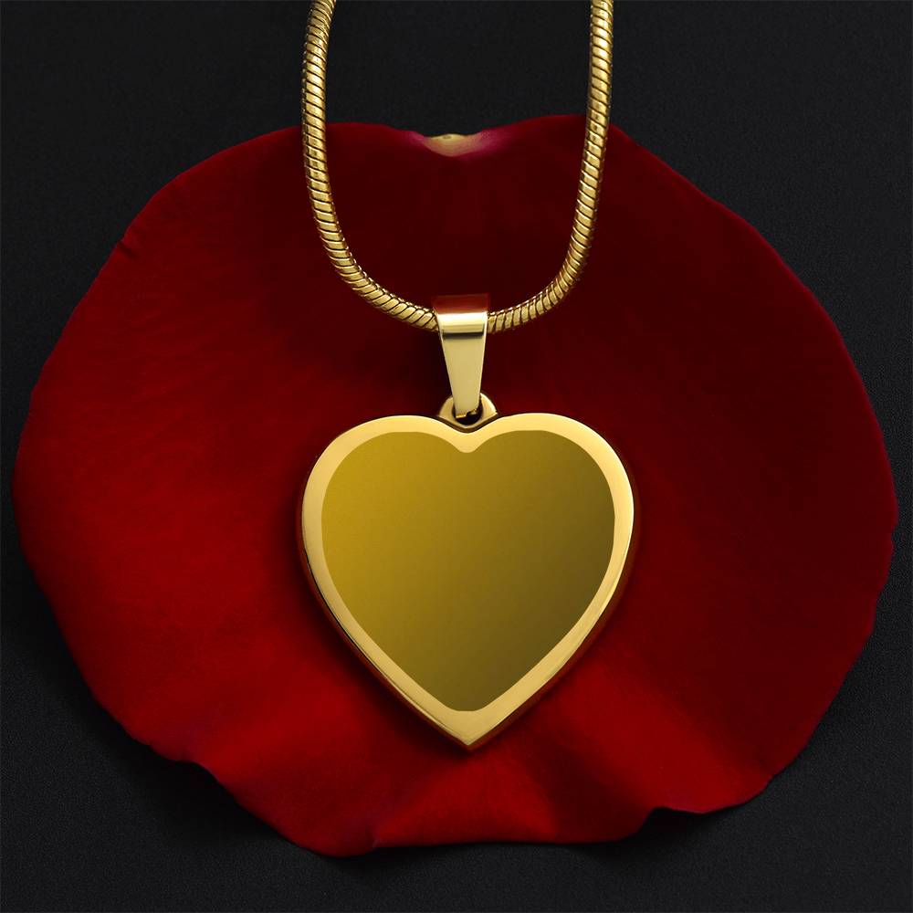 To A Loved One - Engraved Heart Necklace