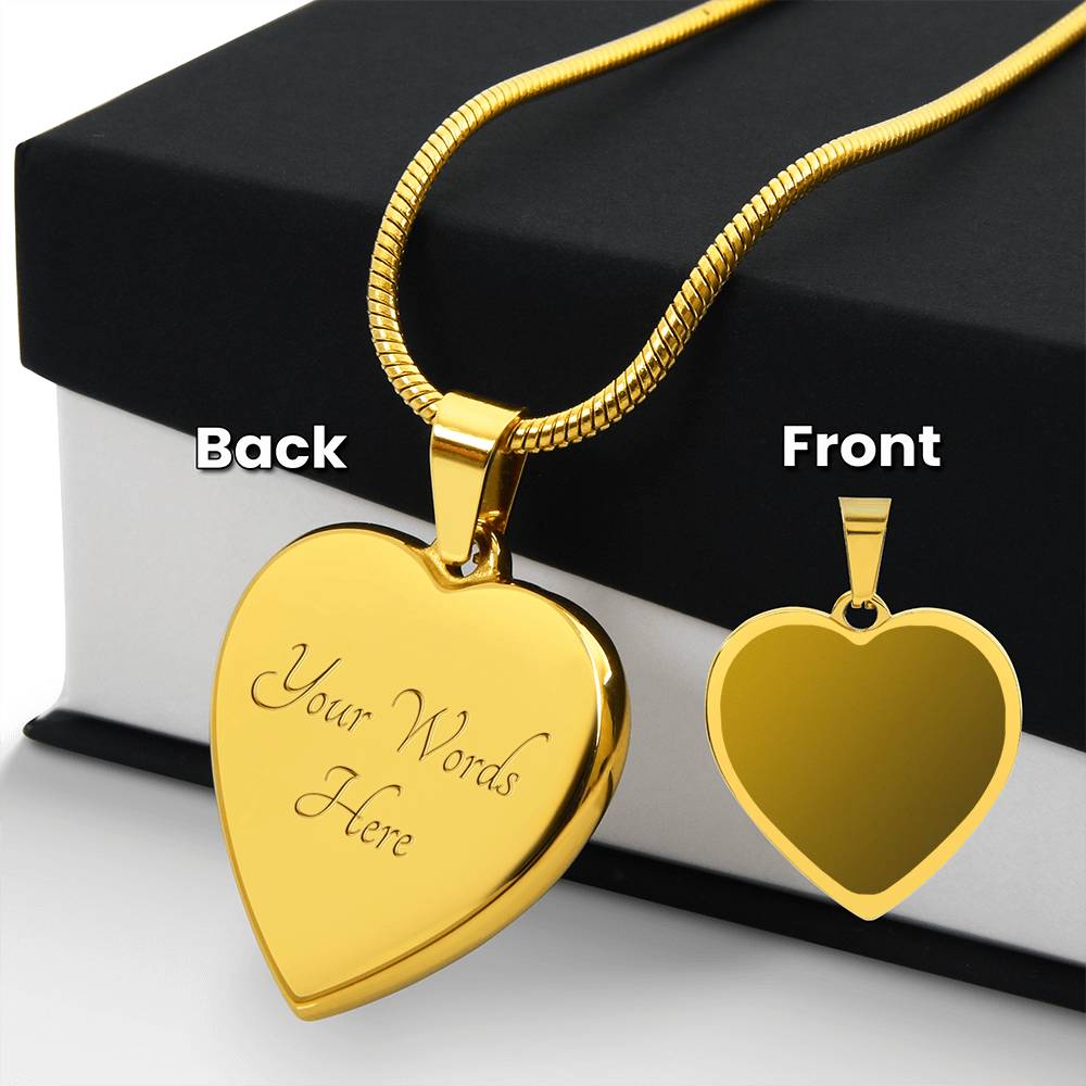 To A Loved One - Engraved Heart Necklace