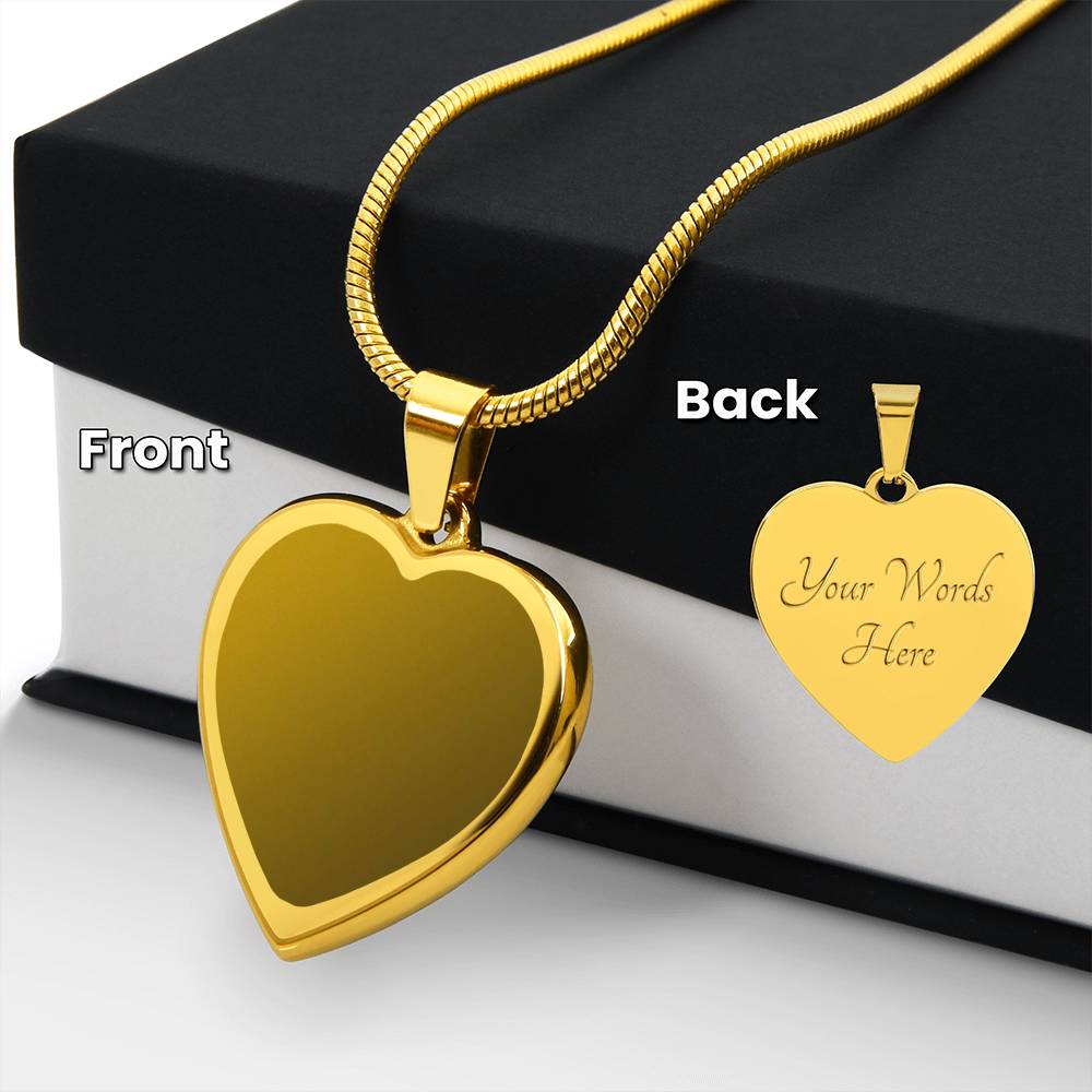 To A Loved One - Engraved Heart Necklace