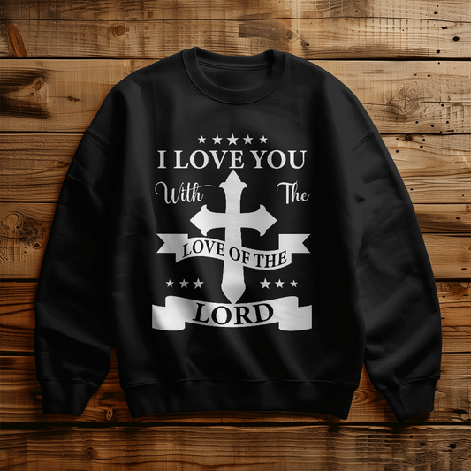 Gildan 18000 Unisex Crewneck Black Sweatshirt Front Print