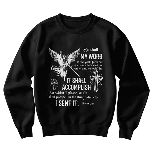 Gildan 18000 Unisex Crewneck Black Sweatshirt Front Print