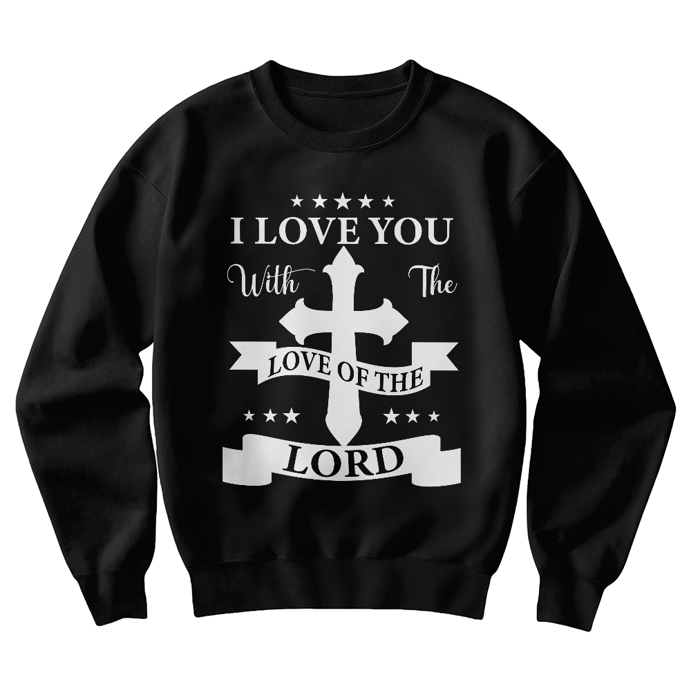 Gildan 18000 Unisex Crewneck Black Sweatshirt Front Print